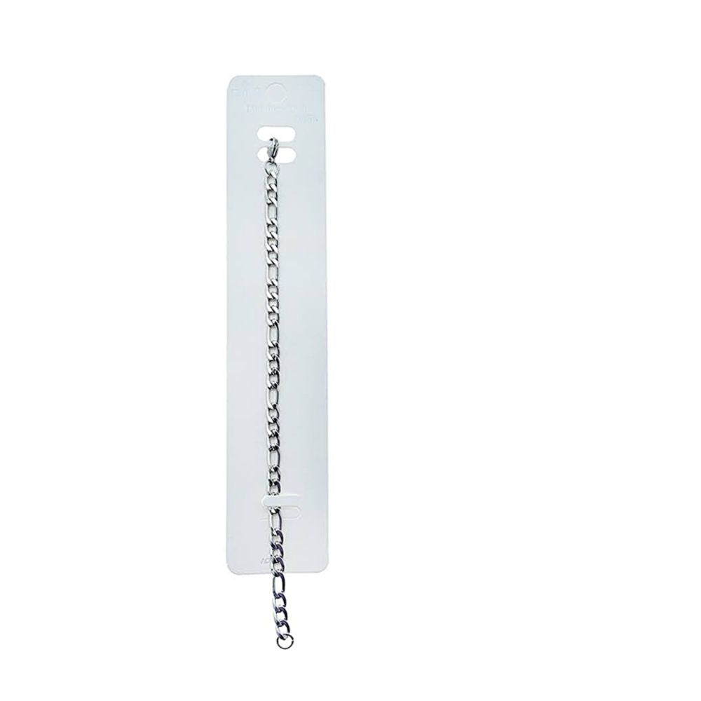 Stainless Steel 16MM Silver Figaro Chain Bracelet