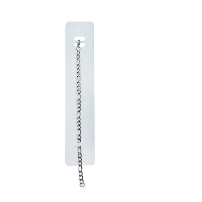 Stainless Steel 16MM Silver Figaro Chain Bracelet