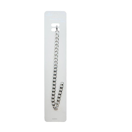 Stainless Steel 20MM Silver Curb Chain Bracelet
