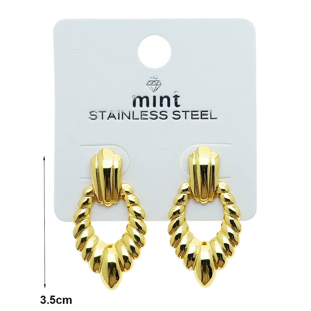 Stainless Steel Croissant Earrings