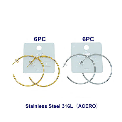 5CM Stainless Steel Thin Tube Hoops