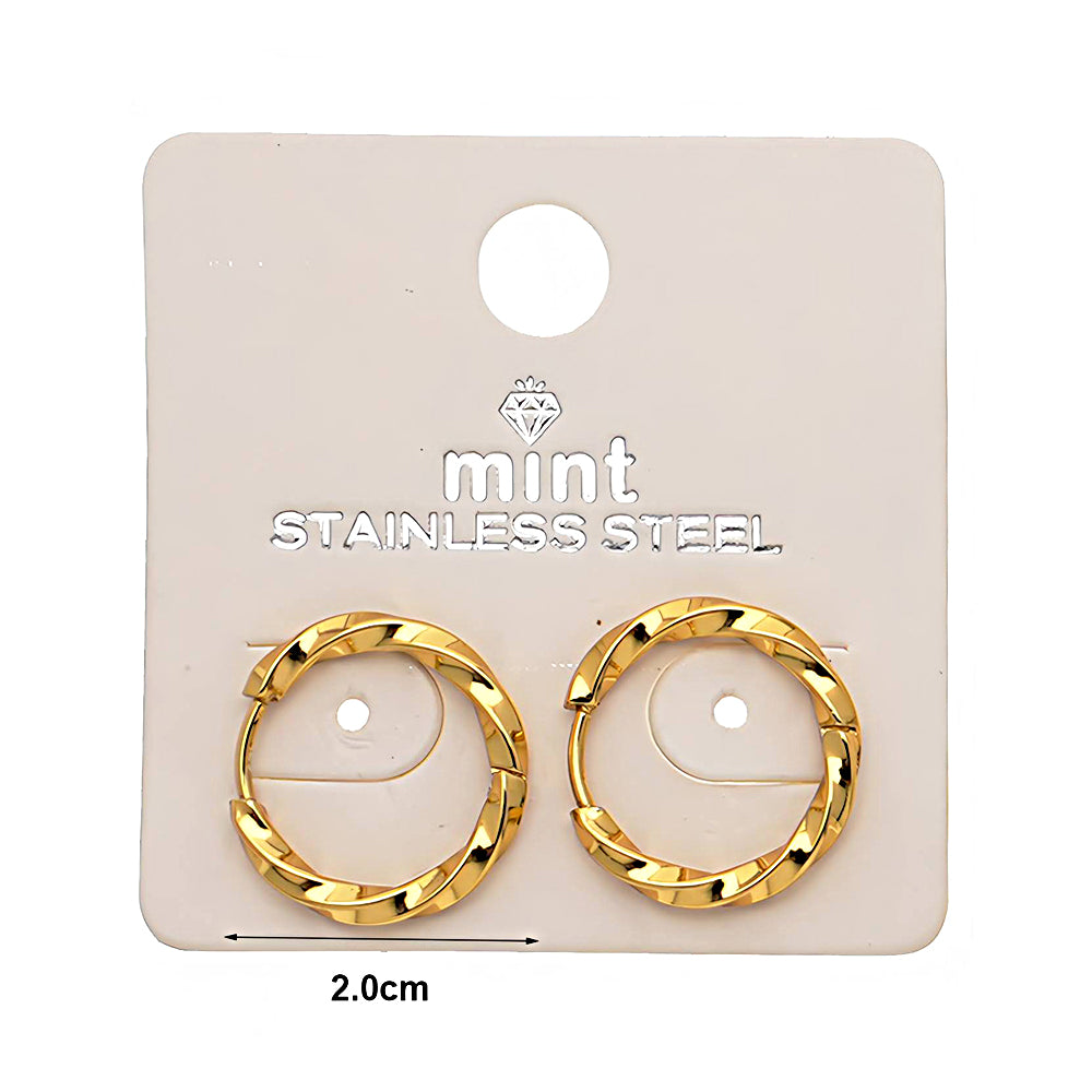 2CM Stainless Steel Seamless Twist Hoops