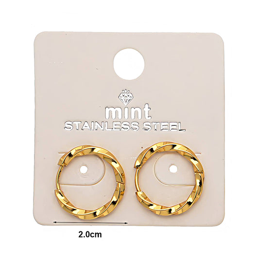 2CM Stainless Steel Seamless Twist Hoops