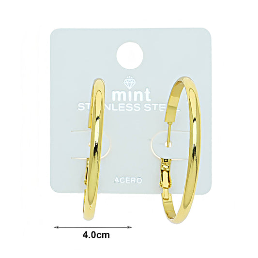 4CM Stainless Steel Flat Curve Hoops