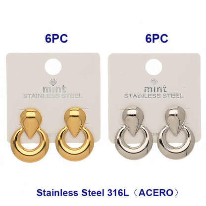 Stainless Steel Circle Earrings
