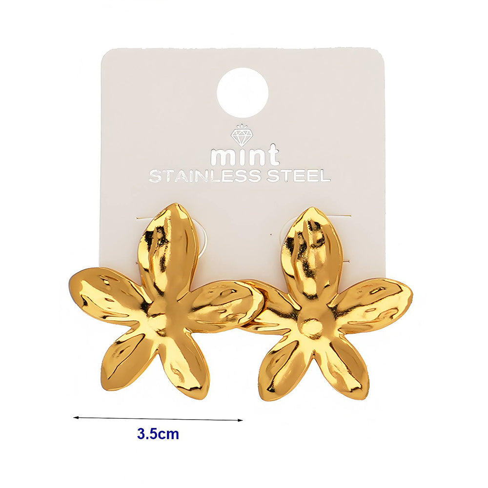 Stainless Steel Flower Earrings