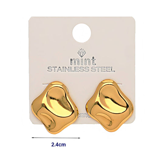 Stainless Steel Molten Post Earring