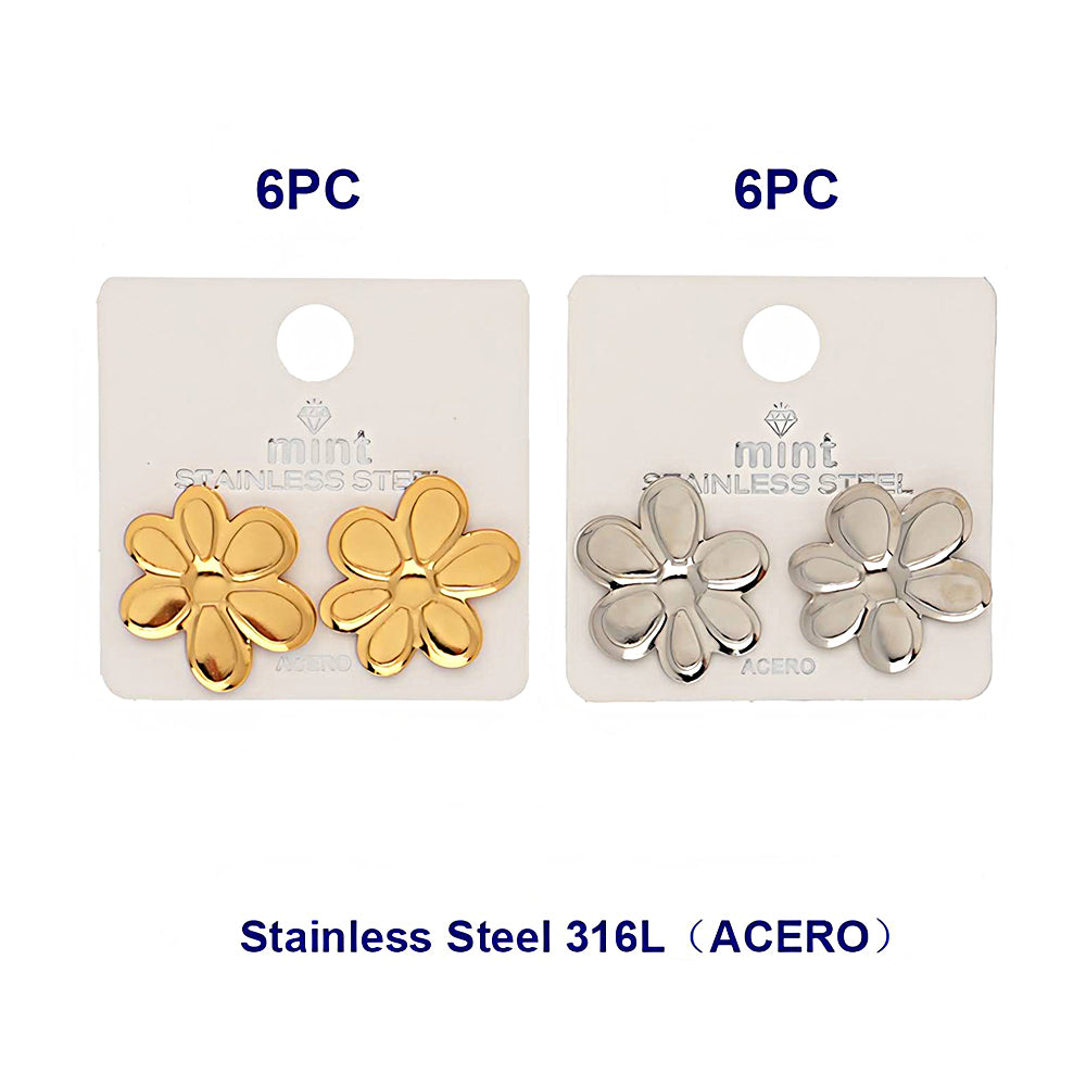 Stainless Steel Flower Post Earring