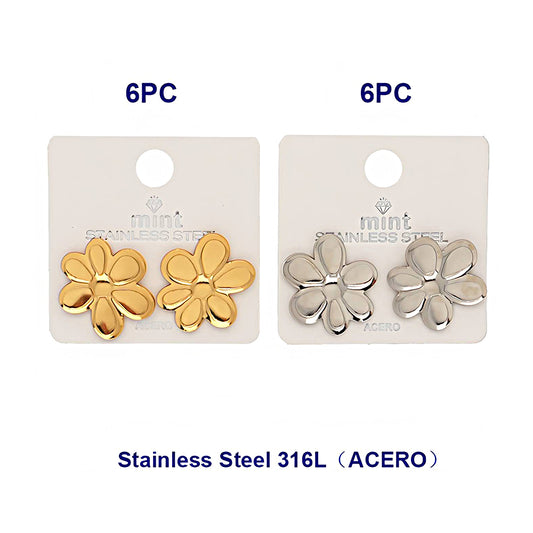 Stainless Steel Flower Post Earring