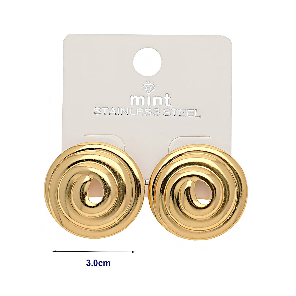 Stainless Steel Spiral Earring