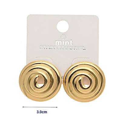 Stainless Steel Spiral Earring