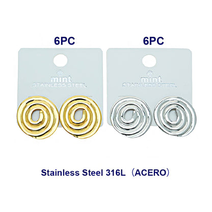 Stainless Steel Spiral Earring