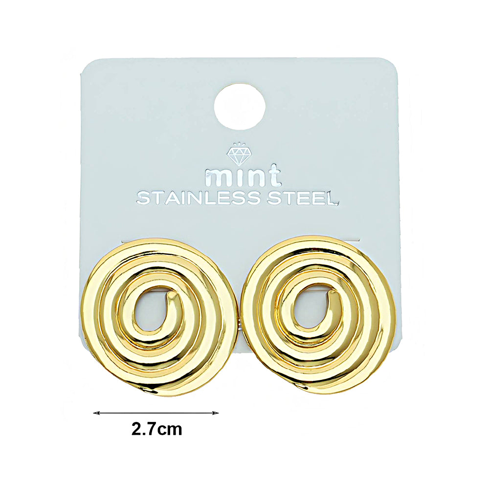 Stainless Steel Spiral Earring