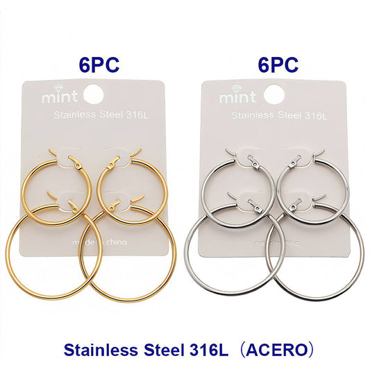Stainless Steel 2 Piece Hoop Set (30/40MM)