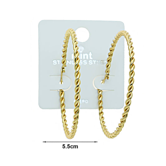 5.5CM Stainless Steel Twist Hoops