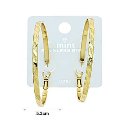 5.3CM Stainless Steel Etched Hoops