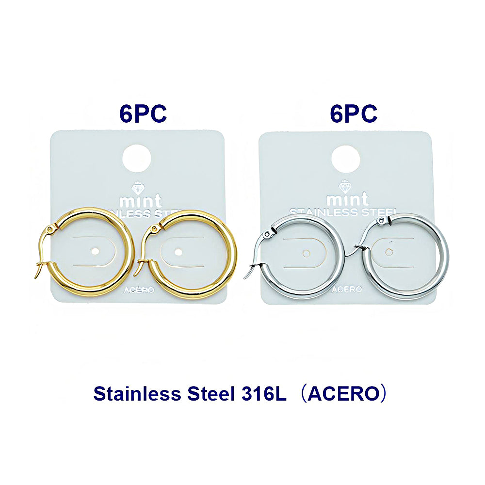 2.5CM Stainless Steel Hoops