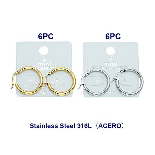 2.5CM Stainless Steel Hoops