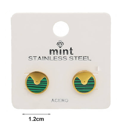 Stainless Steel Circle Stud Earrings
