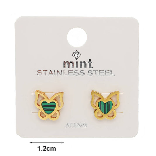 Stainless Steel Butterfly Stud Earrings