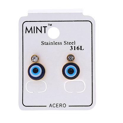 TE601 - Stainless Steel Evil Eye Stud Earring