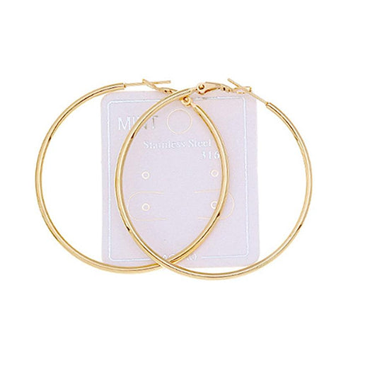 TE714 - 60MM Stainless Steel Hoops