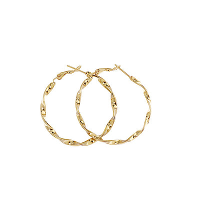 TE1348 - 30MM Stainless Steel Twist Hoops