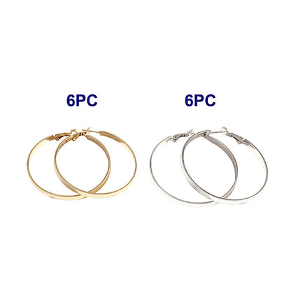 TE1353 - 60MM Stainless Steel Etched Hoops