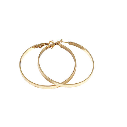 TE1353 - 60MM Stainless Steel Etched Hoops