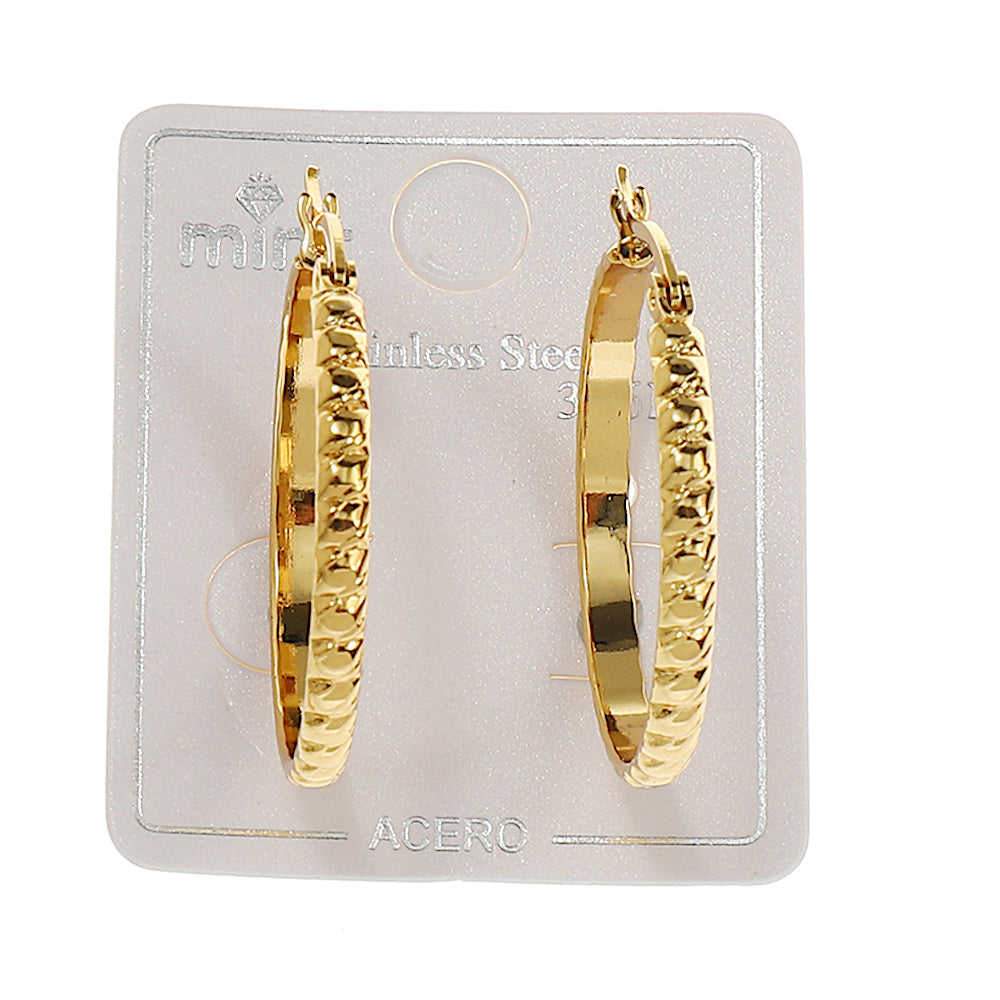 TE1849- 30MM Stainless Steel Quilted Hoops