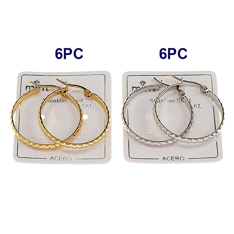 TE1849- 30MM Stainless Steel Quilted Hoops