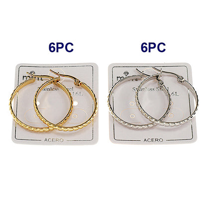 TE1849- 30MM Stainless Steel Quilted Hoops