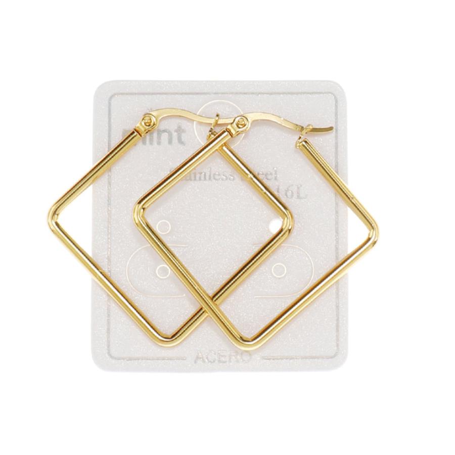 TE1924 - 40MM Stainless Steel Square Hoops