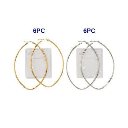 TE1926 - 70MM Stainless Steel Oval Hoops