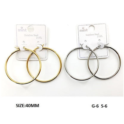 TE5000 - 40MM Stainless Steel Hoops