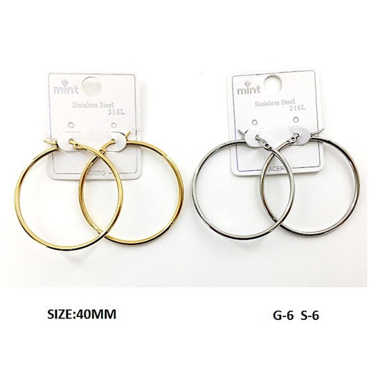 TE5000 - 40MM Stainless Steel Hoops