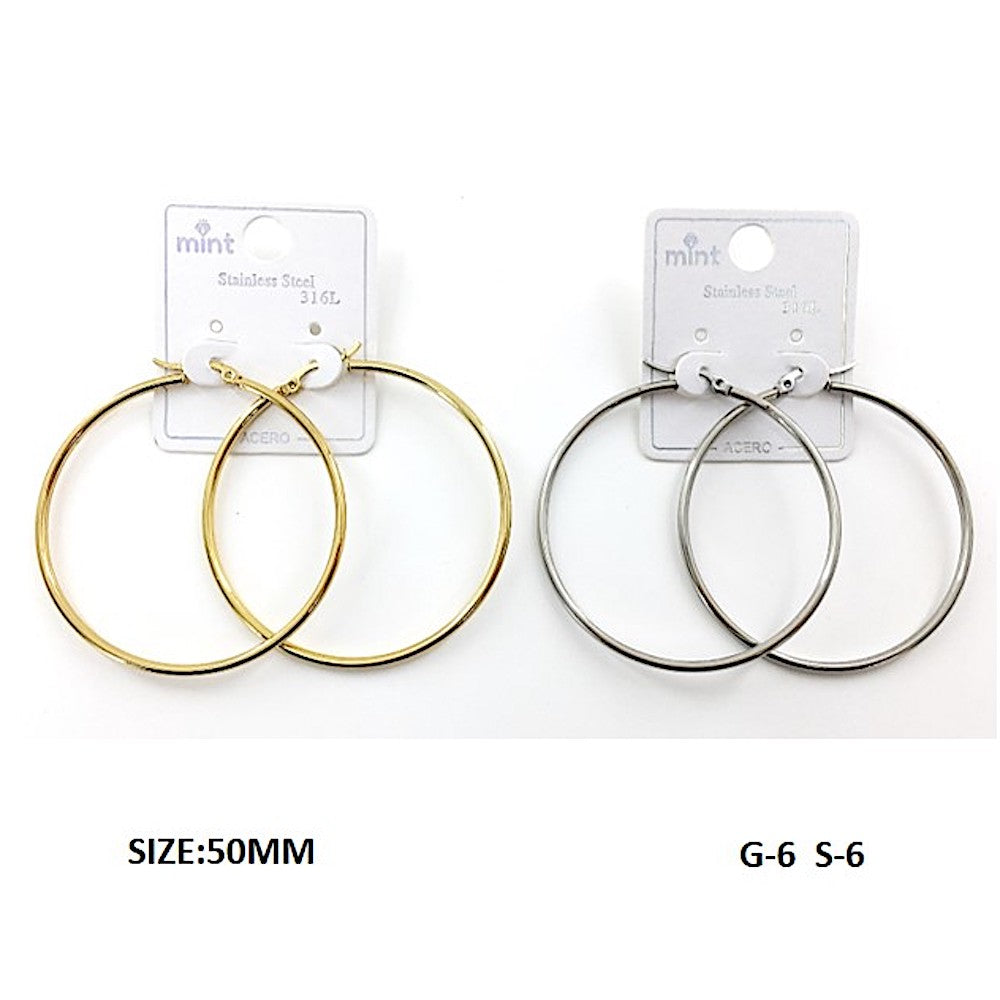 TE5000 - 50MM Stainless Steel Hoops