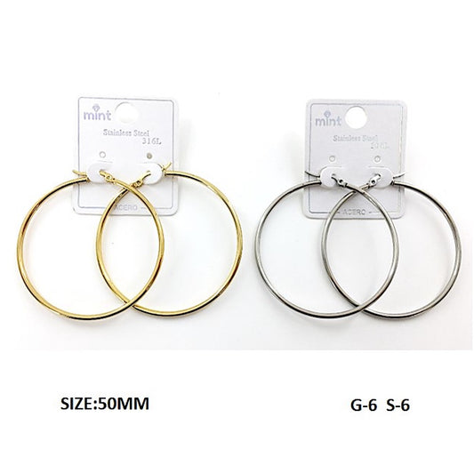 TE5000 - 50MM Stainless Steel Hoops