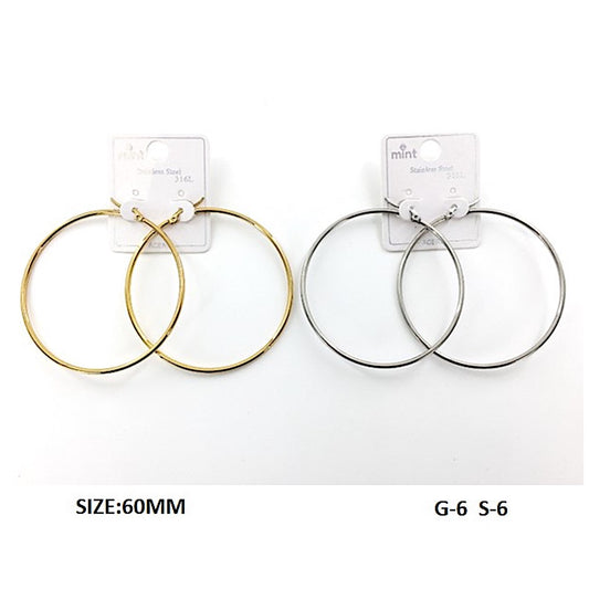 TE5000 - 60MM Stainless Steel Hoops