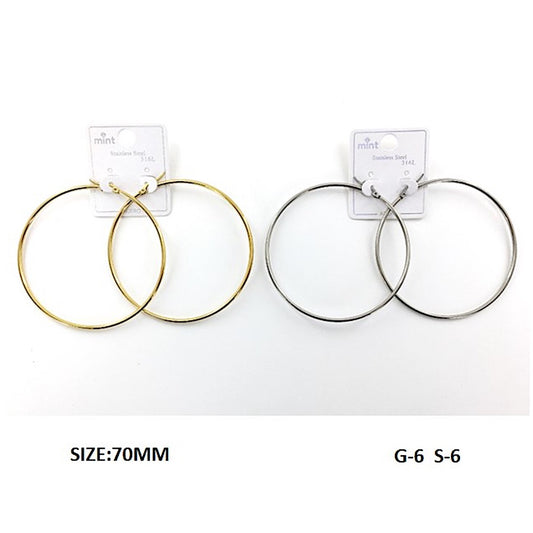 TE5000 - 70MM Stainless Steel Hoops