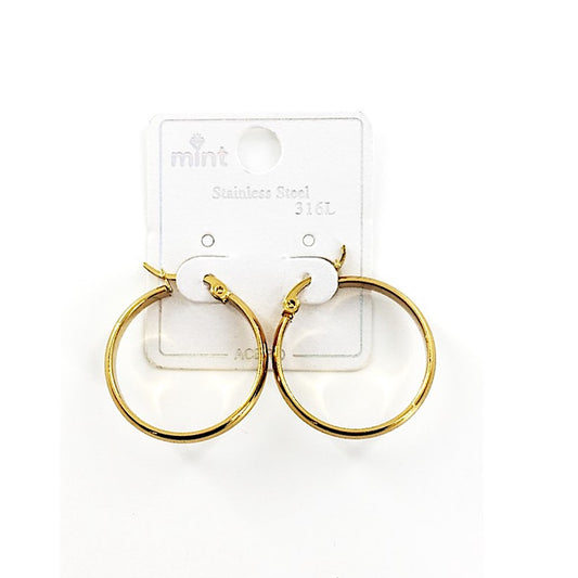 TE5001 - 25MM Stainless Steel Flat Hoops