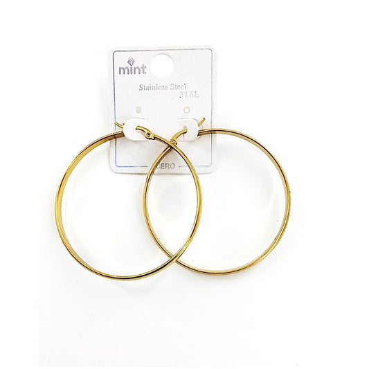 TE5001 - 50MM Stainless Steel Flat Hoops