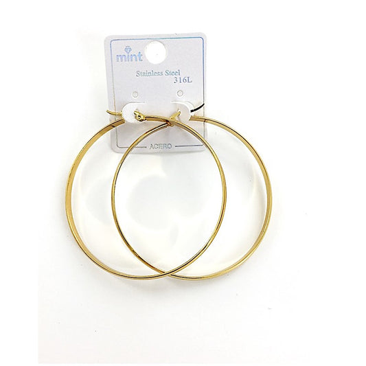 TE5001 - 60MM Stainless Steel Flat Hoops