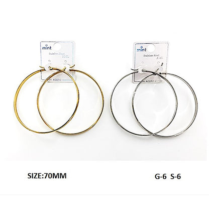 TE5001 - 70MM Stainless Steel Flat Hoops