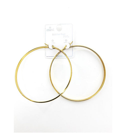 TE5001 - 70MM Stainless Steel Flat Hoops