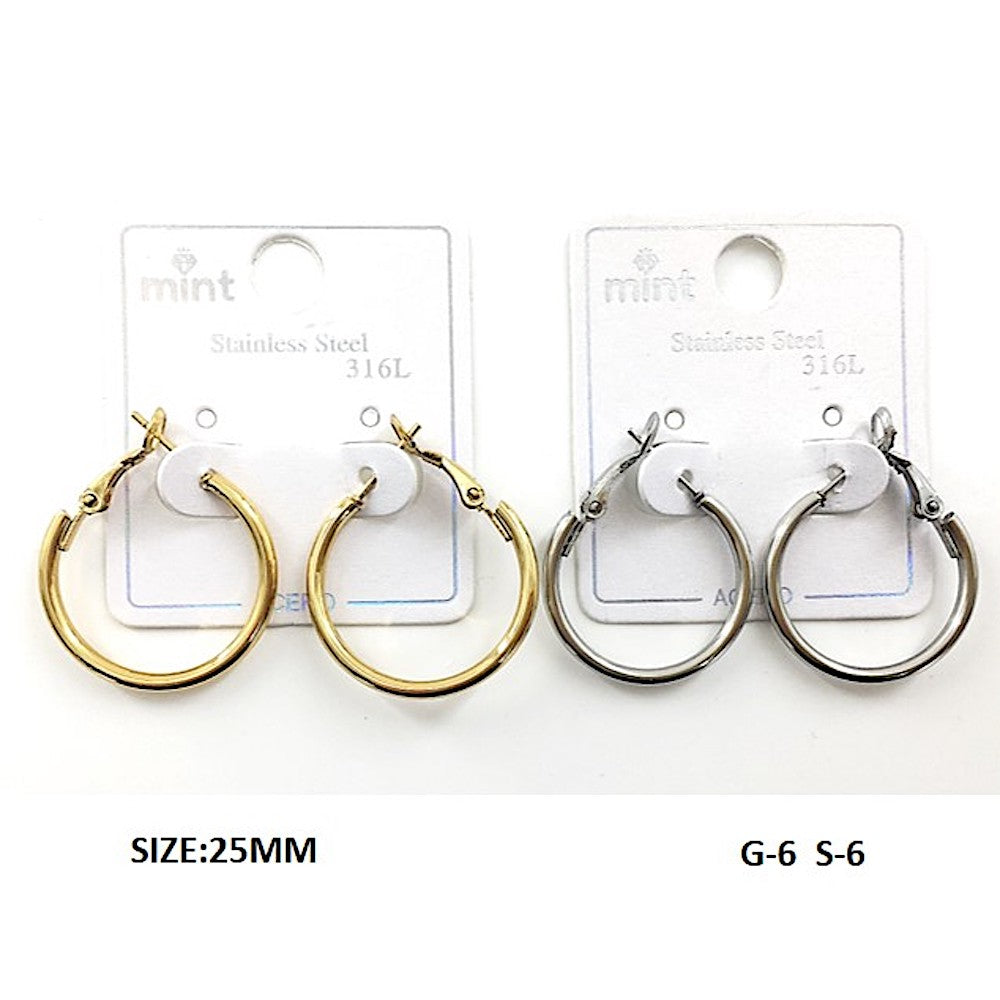 TE5002 - 25MM Stainless Steel Hoops