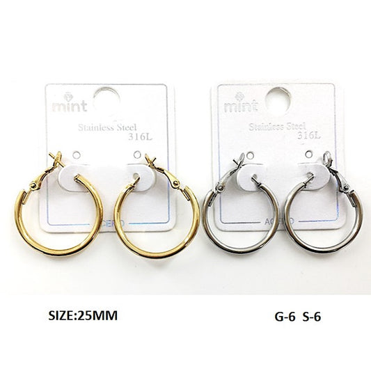TE5002 - 25MM Stainless Steel Hoops