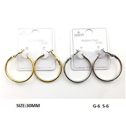 TE5002 - 30MM Stainless Steel Hoops