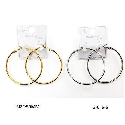 TE5002 - 50MM Stainless Steel Hoops