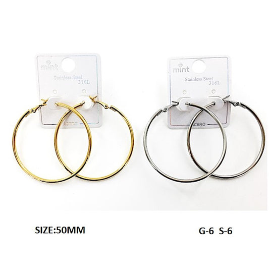TE5002 - 50MM Stainless Steel Hoops